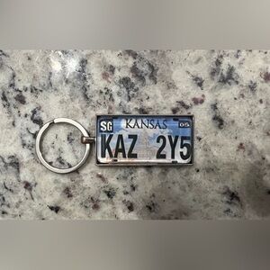 Supernatural Kansas License Plate Keychain KAZ 2YN